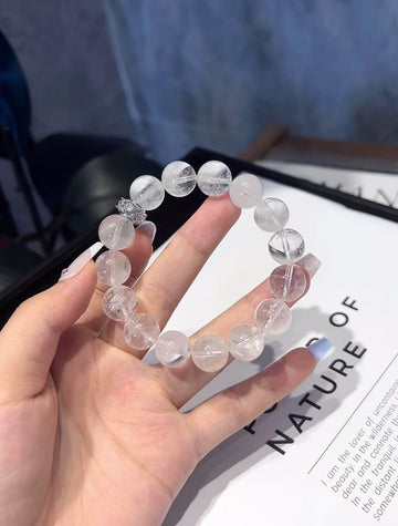 Natural white ghost snowstorm crystal bracelet bracelet