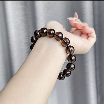 Natural Brazil net body tea crystal with topaz bracelet for men and women