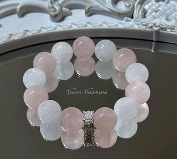 Gentle series white ghost grapefruit horse powder bracelet