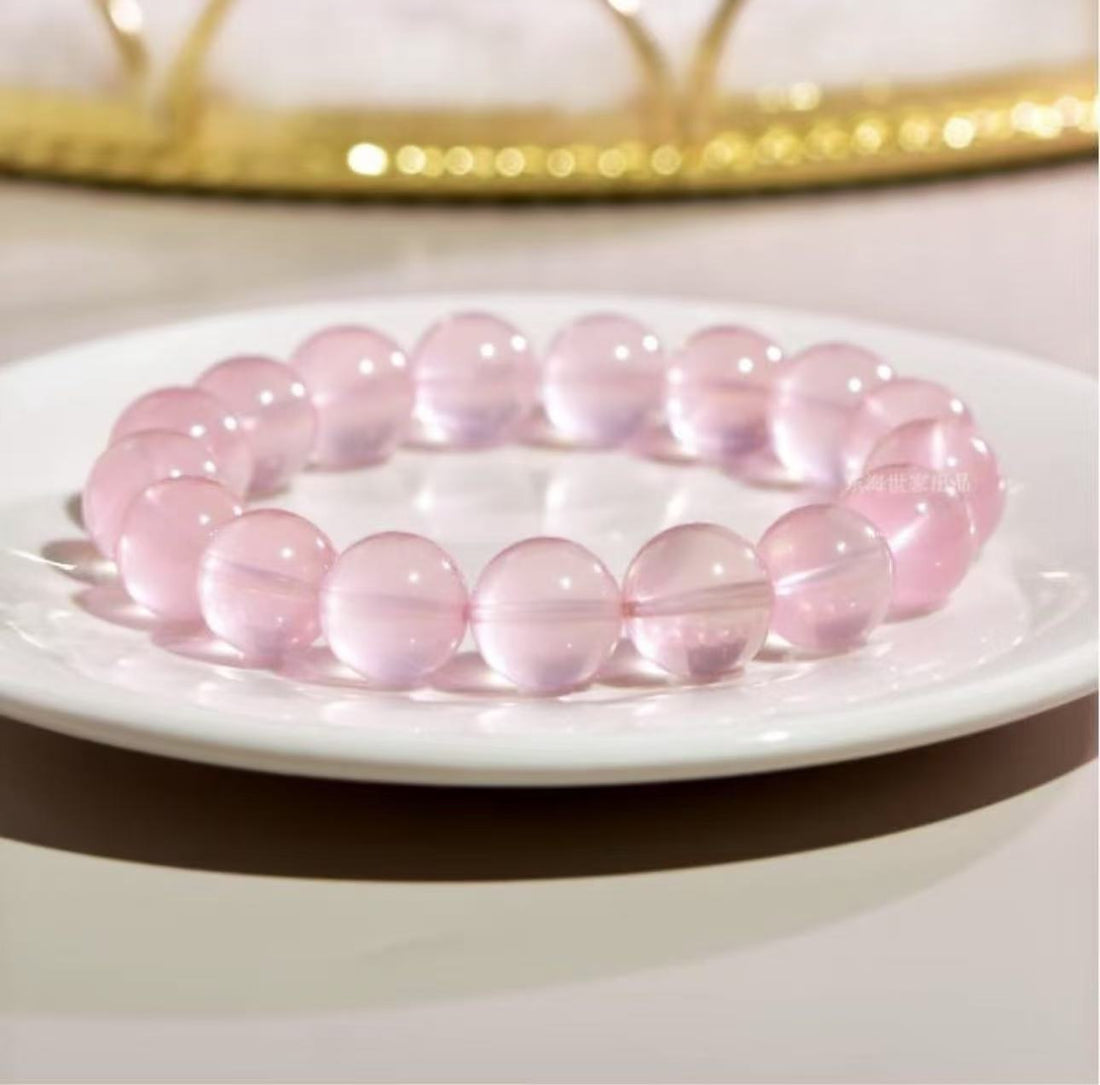 Natural opalescent crystal artistic conception opalescent bracelet Crystal single ring bracelet beads beaded white crystal bracelet net body.
