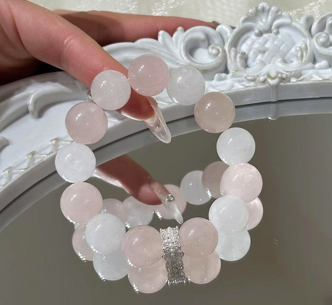 Gentle series white ghost grapefruit horse powder bracelet