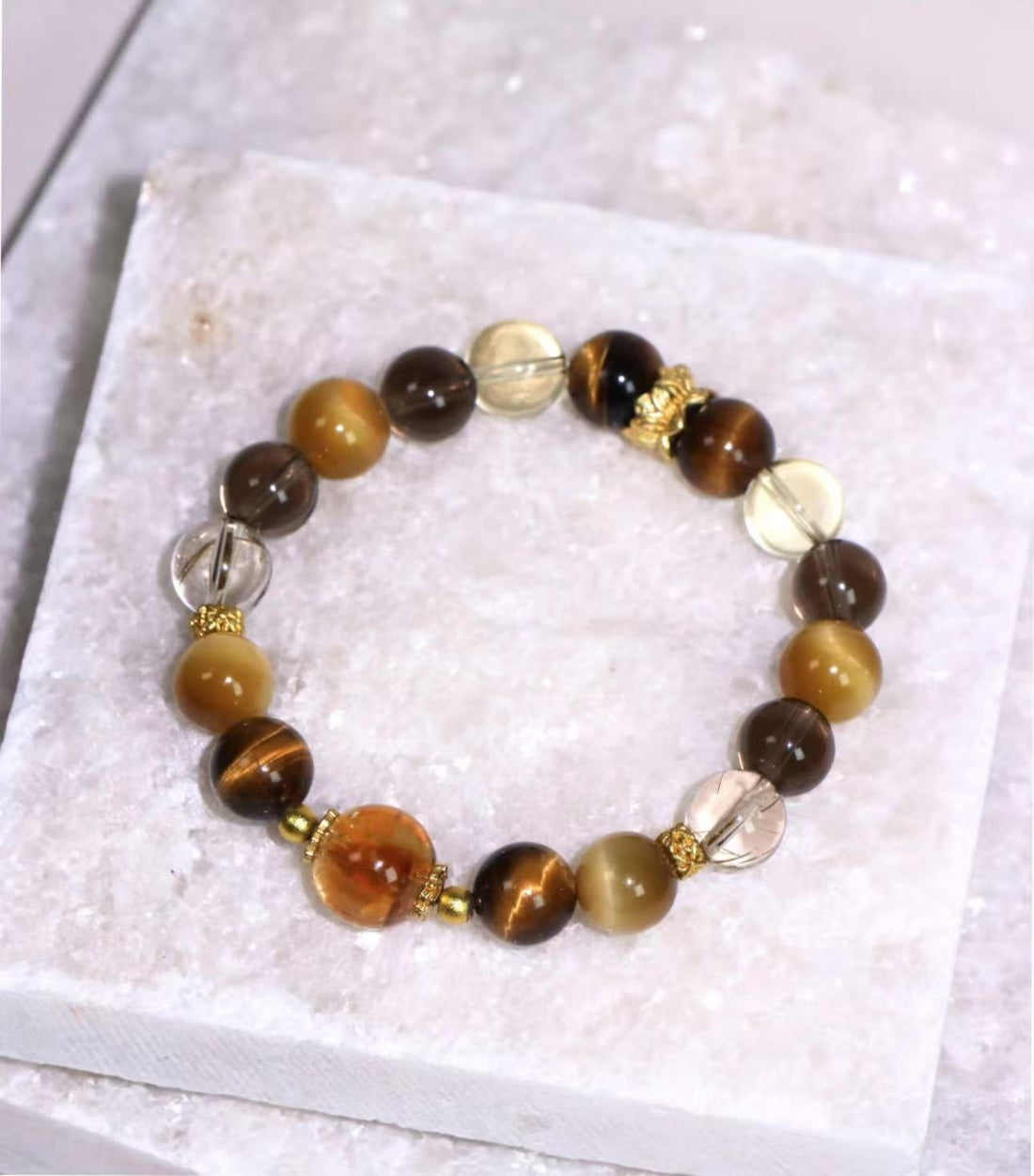 Three yellow and two gold full configuration lucky wild expensive DIY bracelet.